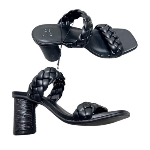 New in Box A New Day Women’s Black Basil Braided Square Toe Circle Textured Heel - Picture 7 of 16